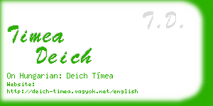 timea deich business card